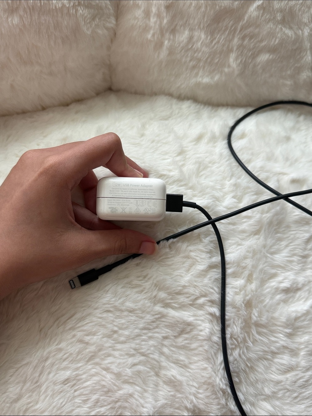 Black Lightning to USB Cable charger